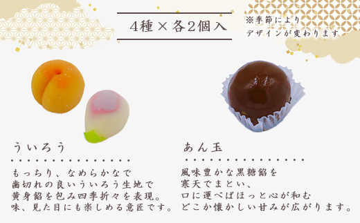 【四季彩の和菓子・和スウィーツ】和菓子職人が一家相伝の伝統技法で創る和菓子プレミアムセット ｜ 手作り 土浦の老舗銘店 田中清月堂 ※離島への配送不可