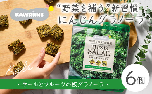 野菜を補うグラノーラ（ケール）6個セット【茨城県産有機ケール使用】人工甘味料不使用　グルテンフリー　※離島への配送不可