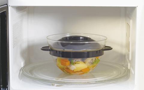 HARIO ガラスのレンジおかず鍋［XOY-1-B］｜ハリオ 耐熱 ガラス キッチン 日用品 キッチン用品 日本製 おしゃれ かわいい ひとり鍋 電子レンジ可_BE86