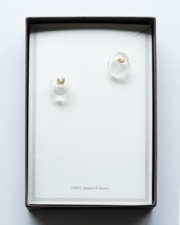 HARIO ピアス「エアー」シリーズ［HAA-AR-P］｜耐熱 ガラス アクセサリー ハリオ ランプワークファクトリー 職人 繊細 フォーマル カジュアル きれいめ おしゃれ 20代 30代 40代 _EB07