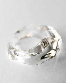 HARIO イヤーカフ「リフレクション」シリーズ［HAA-RF-EC］｜耐熱 ガラス アクセサリー ハリオ ランプワークファクトリー 職人 繊細 フォーマル カジュアル きれいめ おしゃれ 20代 30代 40代 _EB15