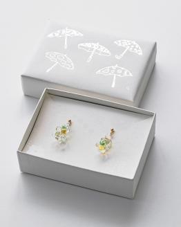 HARIO ピアス「イイダ傘店 コモレビ」シリーズ［HAII-KO-P］｜耐熱 ガラス アクセサリー ハリオ ランプワークファクトリー 職人 繊細 フォーマル カジュアル きれいめ おしゃれ 20代 30代 40代 _EB24