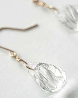 HARIO ピアス「プリュイ K10」シリーズ［HAW-PL-P-K10］｜耐熱 ガラス アクセサリー ハリオ ランプワークファクトリー 職人 繊細 フォーマル カジュアル きれいめ おしゃれ 20代 30代 40代 _EB21