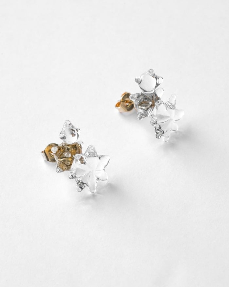 HARIO ピアス ホシアカリ HAA-HO-P｜耐熱 ガラス アクセサリー ハリオ 職人 繊細 フォーマル カジュアル きれいめ おしゃれ 20代 30代 40代 贈答 プレゼント ギフト 贈り物 お祝 ご褒美 記念品 _FM97 ※離島への配送不可