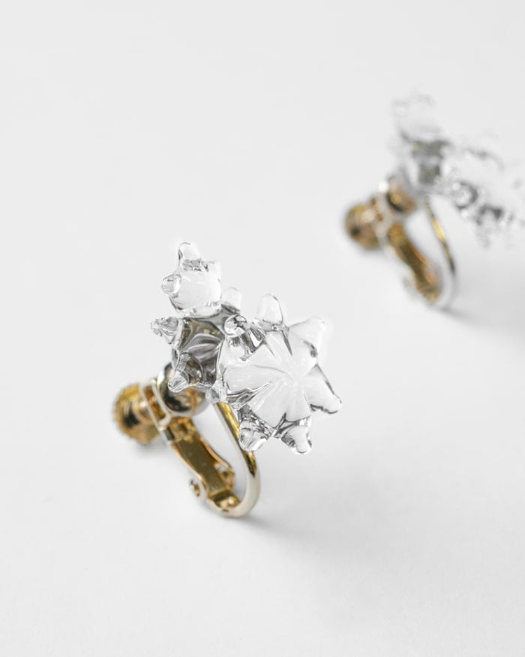 HARIO イヤリング ホシアカリ HAA-HO-E｜耐熱 ガラス アクセサリー ハリオ 職人 繊細 フォーマル カジュアル きれいめ おしゃれ 20代 30代 40代 贈答 プレゼント ギフト 贈り物 お祝 ご褒美 記念品 _FM98 ※離島への配送不可