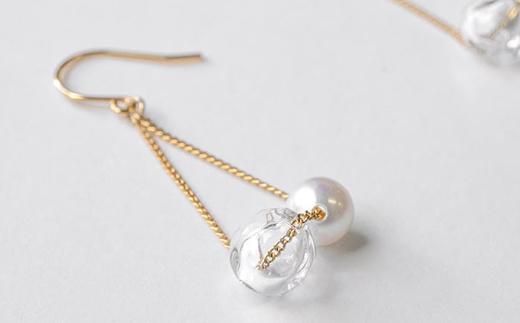 HARIO ピアス スフィア FP HAFP-SH-P｜耐熱 ガラス アクセサリー ハリオ 職人 繊細 フォーマル カジュアル きれいめ おしゃれ 20代 30代 40代 贈答 プレゼント ギフト 贈り物 お祝 ご褒美 記念品 _FU06 ※離島への配送不可