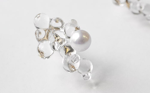 HARIO イヤリング ポラリス FP HAFP-PL-E｜耐熱 ガラス アクセサリー ハリオ 職人 繊細 フォーマル カジュアル きれいめ おしゃれ 20代 30代 40代 贈答 プレゼント ギフト 贈り物 お祝 ご褒美 記念品 _FU11 ※離島への配送不可