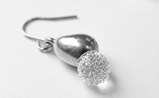 HARIO ピアス シズク HANS-SZ-P-TI｜耐熱 ガラス アクセサリー ハリオ 職人 繊細 フォーマル カジュアル きれいめ おしゃれ 20代 30代 40代 贈答 プレゼント ギフト 贈り物 お祝 ご褒美 記念品 _FU20 ※離島への配送不可