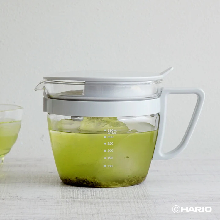 HARIO お手軽ティーポット マルティ OTPM-40-PGR｜耐熱 ガラス ハリオ きれいめ おしゃれ ポット 便利 簡単 お茶 紅茶 緑茶 日本茶 贈答 プレゼント ギフト 贈り物 お祝い ご褒美 記念品_FU38 ※離島への配送不可