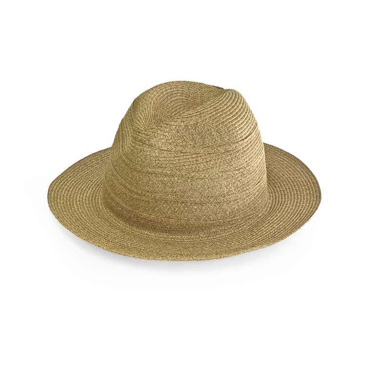 繊細な手仕事により作られた和紙ブレード帽子　ライン中折れハット｜帽子 ハット ブレードハット 和紙 おしゃれ 日よけ ギフト 贈答 プレゼント お祝い ご褒美 ベージュ 黒 グレー 春 夏 秋 軽い 運動会 男性女性 ※2025年4月上旬頃より順次発送予定_FS03