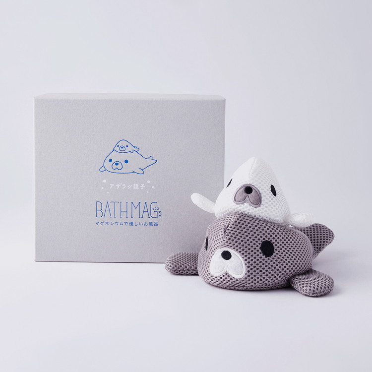 アザラシ親子バスマグ | お風呂 風呂 入浴剤 宮本製作所 マグネシウム 洗浄 消臭 洗浄 除菌 洗濯 洗たく せんたく まぐちゃん マグちゃん 贈答 贈り物 プレゼント ギフト 茨城県 古河市 直送 工場直送 送料無料 _BH07