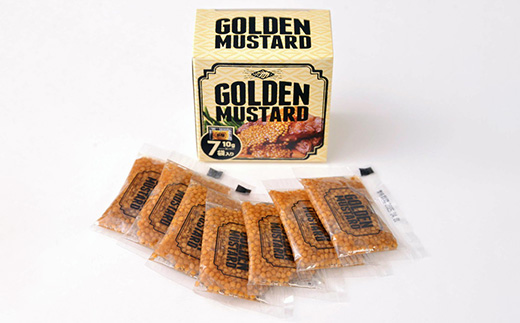 ゴールデンマスタード（ゴールド）10g×7袋入り小箱 2個セット | 調味料 マスタード からし 洋からし おいしい 小分け 携帯 手軽 家庭用 お弁当 卵かけご飯 小袋 ホットドック サンドイッチ 2個セット セット 茨城県 古河市 _DS09