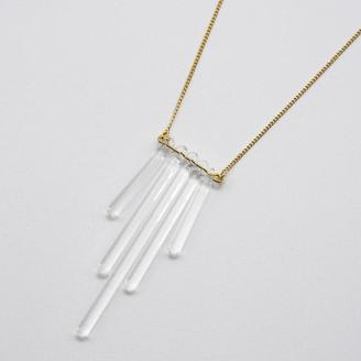 HARIO ネックレス「カナデ」シリーズ［HAA-K-001］｜耐熱 ガラス アクセサリー ハリオ ランプワークファクトリー 職人 繊細 フォーマル カジュアル きれいめ おしゃれ 20代 30代 40代 _BD18