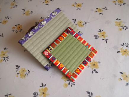 畳店が作る 畳飾り台（2枚セット） ※着日指定不可 | 畳 職人 畳店 手軽 便利 タタミ 和雑貨 インテリア 日用品 置物 フュギュア 花瓶 飾り 畳台 台 2枚 セット 和風 モダン おしゃれ かわいい アクセント 贈答 贈り物 プレゼント ギフト 茨城県 古河市 _EA06