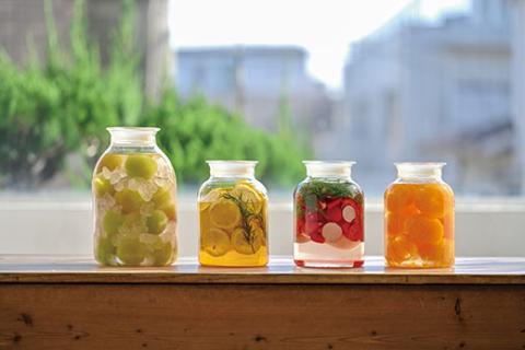 	HARIO 保存びん 2点セット［GHB-1000］［GHB-2000］｜ハリオ 耐熱 ガラス 食器 器 保存容器 キッチン 日用品 キッチン用品 日本製 おしゃれ かわいい 保存びん 保存瓶 ガラス瓶 1,000ml 2,000ml_DL20