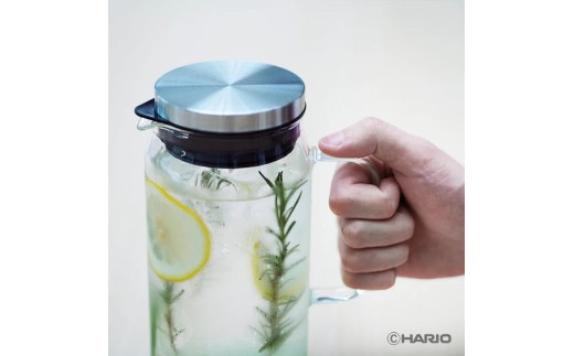 HARIO ウォータージャグ カン [WJCA-750-HSV] | 耐熱 ガラス HARIO ハリオ 食器 器 キッチン 日用品 キッチン用品 日本製 おしゃれ かわいい 便利 簡単 食洗器可 お茶 中国茶 紅茶 ハーブティ 贈答 プレゼント ギフト 贈り物 お祝 ご褒美 記念品 _FU44　※離島への配送不可