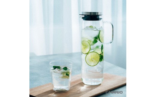 HARIO ウォータージャグ ロングカン [WJCA-1300-HSV] | 耐熱 ガラス HARIO ハリオ 食器 器 キッチン 日用品 キッチン用品 日本製 おしゃれ かわいい 便利 簡単 食洗器可 お茶 中国茶 紅茶 ハーブティ 贈答 プレゼント ギフト 贈り物 お祝 ご褒美 _FU45　※離島への配送不可