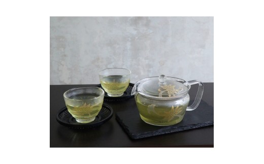 HARIO×たち吉 茶茶急須 禅・湯呑セット 京唐草 [T-CZHU-8012-KK] | 耐熱 ガラス HARIO ハリオ 食器 キッチン 日用品 キッチン用品 日本製 おしゃれ かわいい 急須 茶々急須 お茶 中国茶 紅茶 ハーブティ 贈答 プレゼント ギフト _FU53　※離島への配送不可