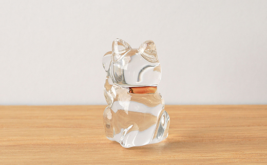 HARIO 招き猫 クリア [HIO-MN-C]｜耐熱 ガラス インテリア HARIO ハリオ 職人 繊細 置き物 置物 オブジェ 飾り物 雑貨 きれいめ おしゃれ かわいい 20代 30代 40代 贈答 プレゼント ギフト 贈り物 お祝 ご褒美 記念品 _FU57　※離島への配送不可