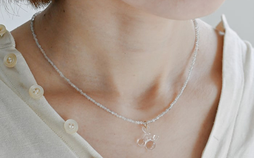 HARIO tane ネックレス 雨氷 [HATN-UH-N-NF]｜耐熱 ガラス アクセサリー HARIO ハリオ 職人 繊細 フォーマル カジュアル きれいめ おしゃれ かわいい 20代 30代 40代 贈答 プレゼント ギフト 贈り物 お祝 ご褒美 記念品 _FU60　※離島への配送不可