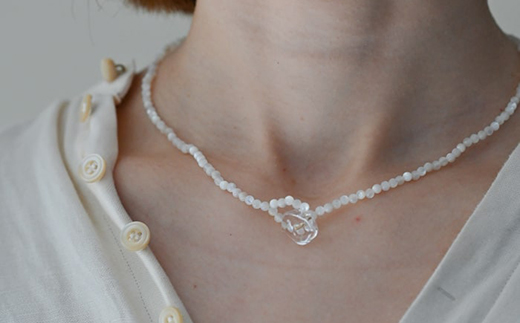 HARIO tane ネックレス 木枯 シェル [HATN-KS-N]｜耐熱 ガラス アクセサリー HARIO ハリオ 職人 繊細 フォーマル カジュアル きれいめ おしゃれ かわいい 20代 30代 40代 贈答 プレゼント ギフト 贈り物 お祝 ご褒美 記念品 _FU68　※離島への配送不可