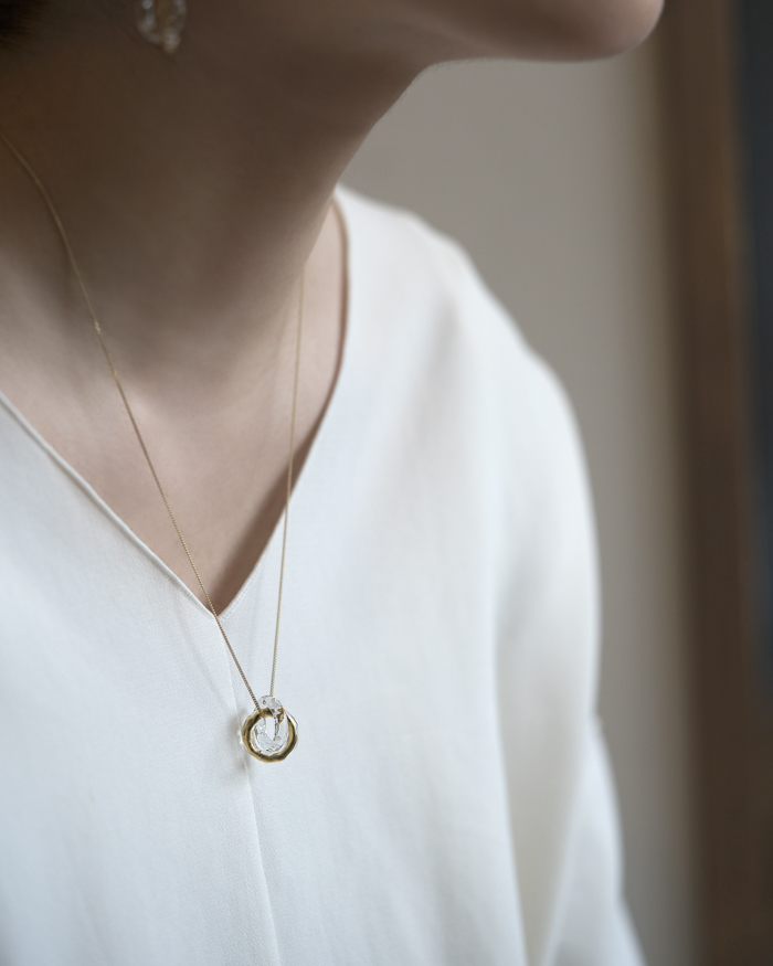 HARIO ネックレス エターナル K10［HAA-ETH-001N-K10］ ※離島への配送不可｜耐熱 ガラス アクセサリー ハリオ ランプワークファクトリー 職人 繊細 フォーマル カジュアル きれいめ おしゃれ 20代 30代 40代_FM61