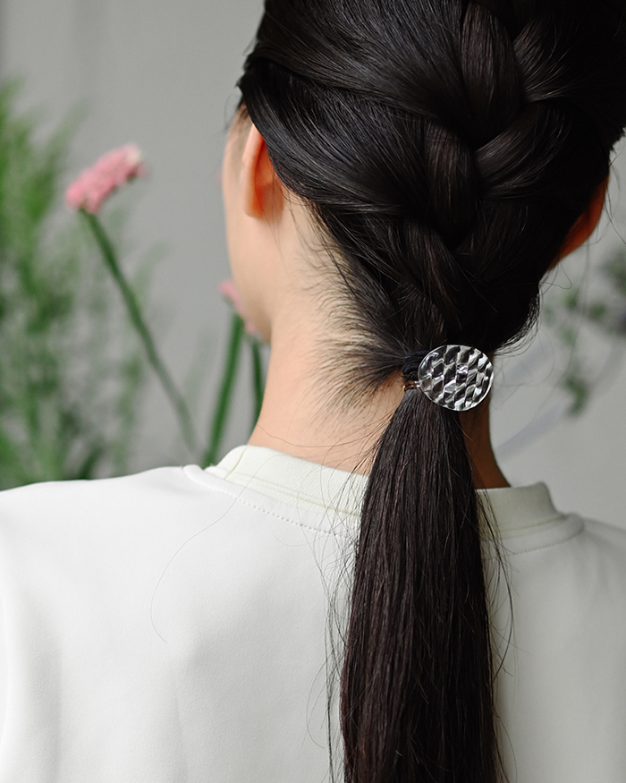 HARIO ヘアゴム コウシモヨウ［HAA-KQ-001H］ ※離島への配送不可｜耐熱 ガラス アクセサリー ハリオ ランプワークファクトリー 職人 繊細 フォーマル カジュアル きれいめ おしゃれ 20代 30代 40代_FM30