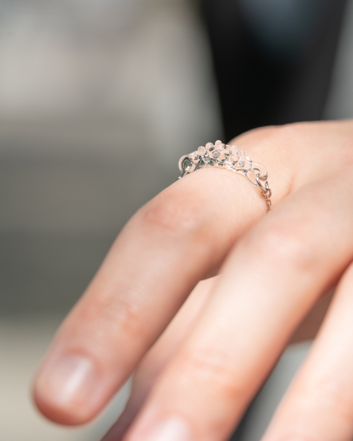 HARIO リング マーキス［HAA-MQ-R-SVNF］ ※離島への配送不可｜耐熱 ガラス アクセサリー 指輪 ハリオ ランプワークファクトリー 職人 繊細 フォーマル カジュアル きれいめ おしゃれ 20代 30代 40代_FM47