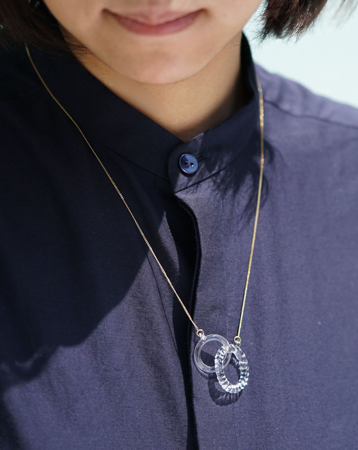 HARIO ネックレス リアン［HAA-RN-001N］ ※離島への配送不可｜耐熱 ガラス アクセサリー ハリオ ランプワークファクトリー 職人 繊細 フォーマル カジュアル きれいめ おしゃれ 20代 30代 40代_FM09