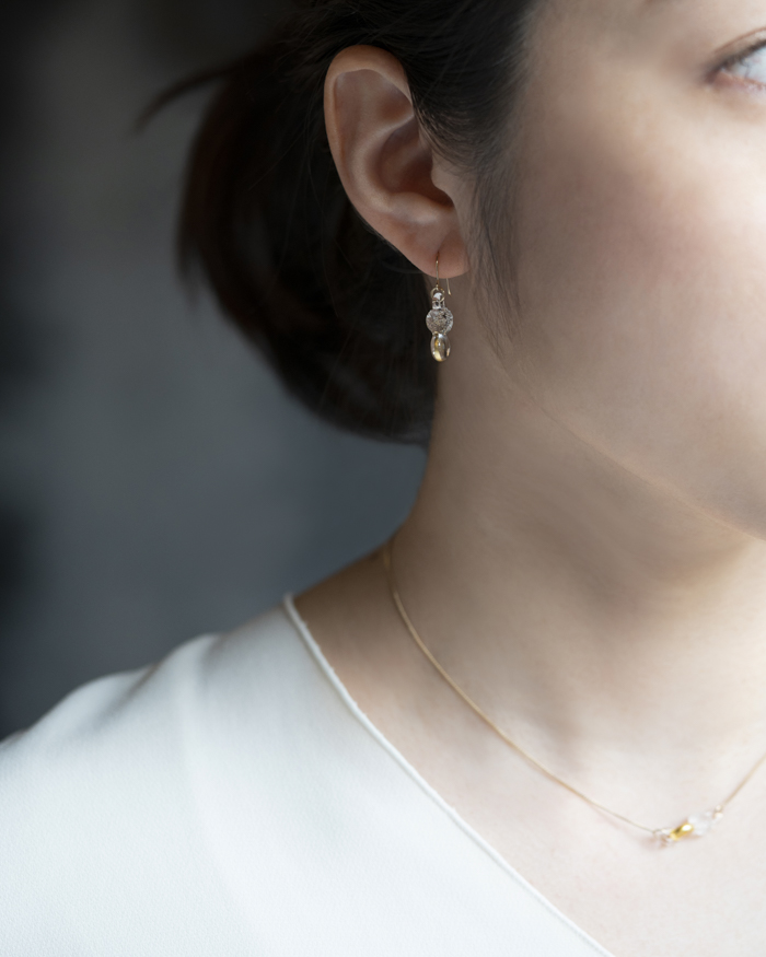 HARIO ピアス スパークル K10［HAA-SPH-002P-K10］ ※離島への配送不可｜耐熱 ガラス アクセサリー ハリオ ランプワークファクトリー 職人 繊細 フォーマル カジュアル きれいめ おしゃれ 20代 30代 40代_FM63