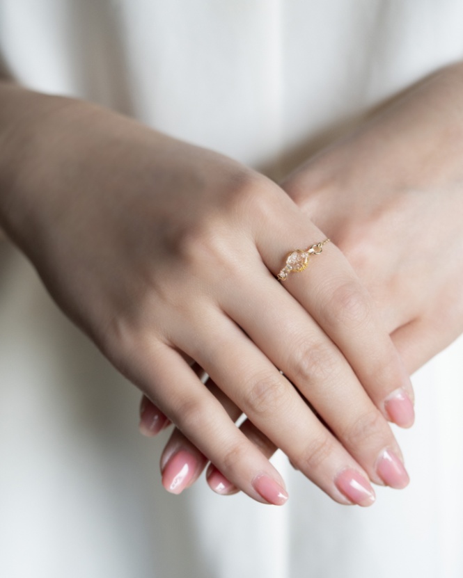 HARIO リング スパークル K10［HAA-SPH-003R-K10］ ※離島への配送不可｜耐熱 ガラス アクセサリー 指輪 ハリオ ランプワークファクトリー 職人 繊細 フォーマル カジュアル きれいめ おしゃれ 20代 30代 40代_FM64