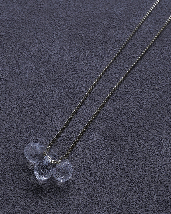 HARIO ネックレス フローズンウォーター［HAW-FW-001N］ ※離島への配送不可｜耐熱 ガラス アクセサリー ハリオ ランプワークファクトリー 職人 繊細 フォーマル カジュアル きれいめ おしゃれ 20代 30代 40代_FI97