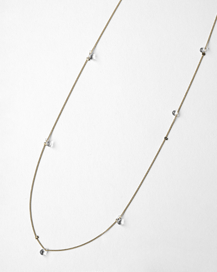 HARIO ネックレス リトルティアーズGP［HAW-LT-N-GP］ ※離島への配送不可｜耐熱 ガラス アクセサリー ハリオ ランプワークファクトリー 職人 繊細 フォーマル カジュアル きれいめ おしゃれ 20代 30代 40代_FI93