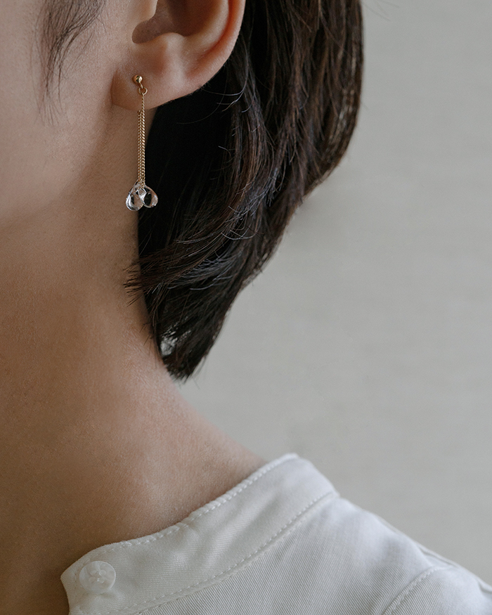 HARIO ピアス リトルティアーズ K10［HAW-LT-P-K10］ ※離島への配送不可｜耐熱 ガラス アクセサリー ハリオ ランプワークファクトリー 職人 繊細 フォーマル カジュアル きれいめ おしゃれ 20代 30代 40代_FM51