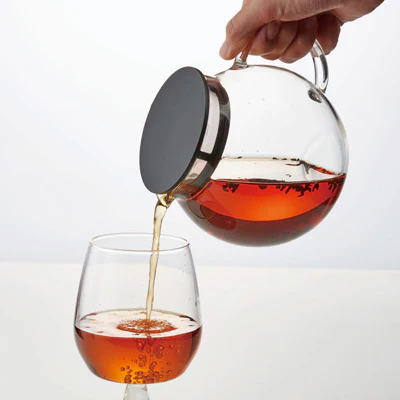 HARIO ジャンピングリーフポット［JPL-60-B］ ※離島への配送不可｜ハリオ おしゃれ 急須 耐熱 ガラス 日用品 キッチン用品 シンプル スタイリッシュ ティーポット_EB67