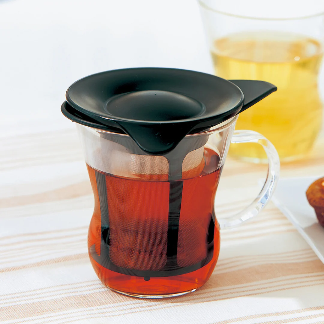 HARIO ワンカップティーメーカー［OTM-1B］ ※離島への配送不可｜ハリオ おしゃれ 耐熱 ガラス 食器 器 急須 ティーポット グラス コップ カップ マグカップ 湯呑み 保存容器 キッチン 日用品 キッチン用品 かわいい シンプル 電子レンジ可 オーブン可_EB81