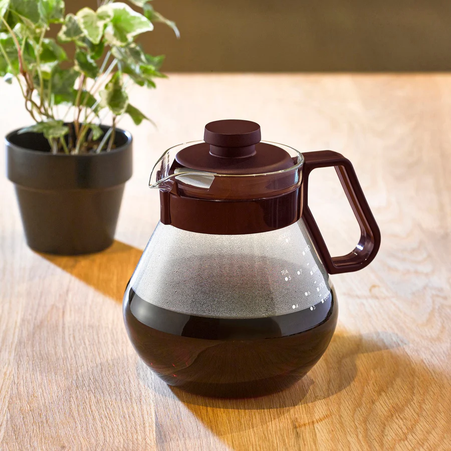 HARIO ティー＆コーヒーサーバー タイム［TCN-100CBR］ ※離島への配送不可｜ハリオ おしゃれ かわいい シンプル スタイリッシュ ティーサーバー コーヒーサーバー サーバー ポット ガラスポット 耐熱 ガラス ティーポット 食洗器可 電子レンジ可_EB94