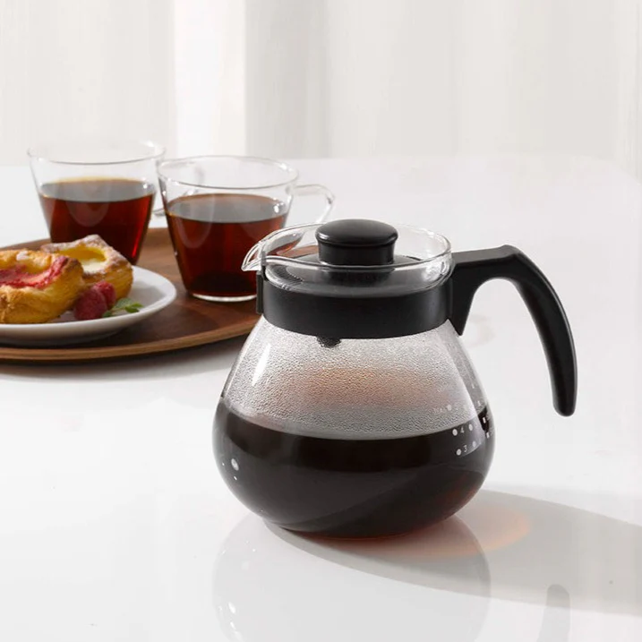 HARIO コーヒー＆ティーサーバー テコ［TCR-100-B］ ※離島への配送不可｜ハリオ おしゃれ かわいい シンプル ティーサーバー コーヒーサーバー サーバー ポット ガラスポット 耐熱 ガラス 日用品 キッチン用品 ティーポット 食洗器可 電子レンジ可_EB95