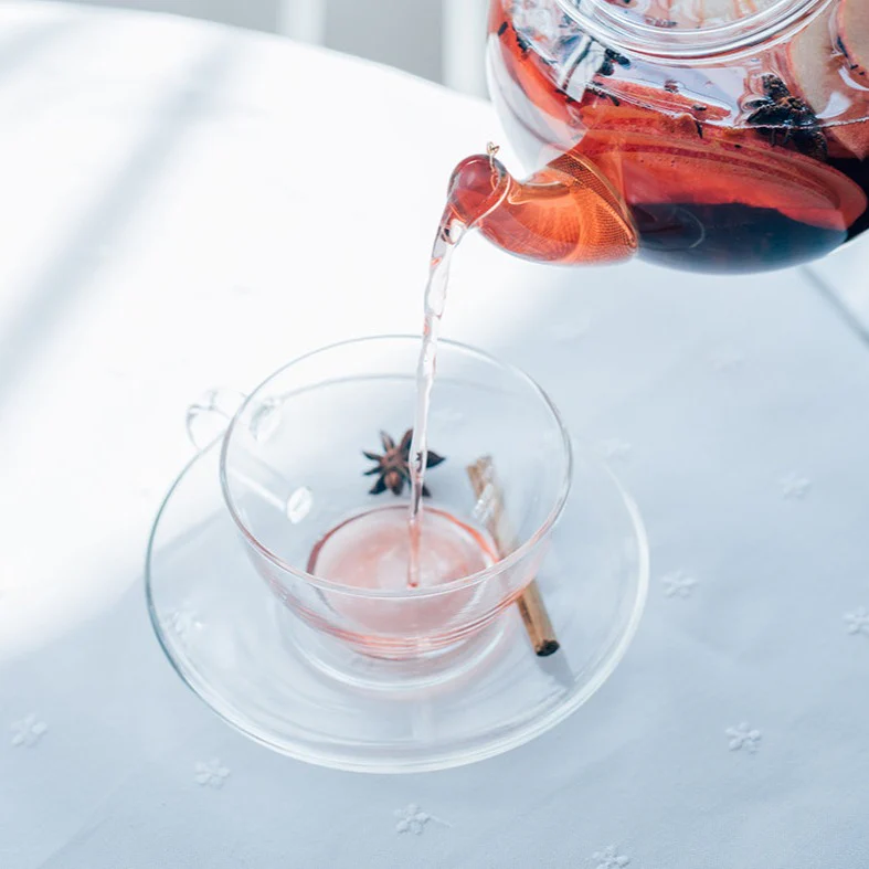 HARIO 耐熱ティーカップ＆ソーサー［TCSN-1T］ ※離島への配送不可｜ハリオ おしゃれ かわいい シンプル スタイリッシュ 耐熱 ガラス 食器 器 グラス コップ カップ マグカップ ティーカップ 湯呑み キッチン 日用品 キッチン用品 電子レンジ可_EB96