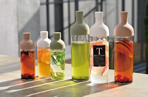 HARIO フィルターインボトル 300ml（スモーキーグリーン）＆耐熱スタックグラス2個セット ［FIB-30-SG］［HSG-1624］｜ハリオ 耐熱 ガラス 食器 器 キッチン 日用品 日本製 おしゃれ かわいい 水出し 水筒 ボトル 持ち運び_DL25