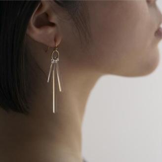 HARIO ピアス「カナデ」シリーズ［HAA-K-002］｜耐熱 ガラス アクセサリー ハリオ ランプワークファクトリー 職人 繊細 フォーマル カジュアル きれいめ おしゃれ 20代 30代 40代 _BD19