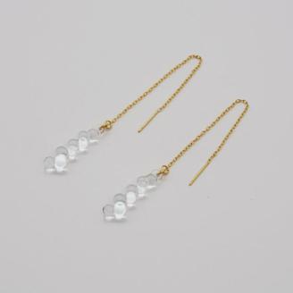 HARIO ピアス「グロス」シリーズ［HAW-G-002P］｜耐熱 ガラス アクセサリー ハリオ ランプワークファクトリー 職人 繊細 フォーマル カジュアル きれいめ おしゃれ 20代 30代 40代 _BD93