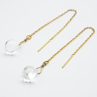 HARIO ピアス「ティアーズ」シリーズ［HAW-T-002］｜耐熱 ガラス アクセサリー ハリオ ランプワークファクトリー 職人 繊細 フォーマル カジュアル きれいめ おしゃれ 20代 30代 40代 _BD17