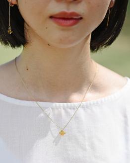 HARIO ネックレス「イイダ傘店 キンモクセイ アンバー」シリーズ［HAII-KA-N］｜耐熱 ガラス アクセサリー ハリオ 職人 繊細 フォーマル カジュアル きれいめ おしゃれ 20代 30代 40代 _EB27