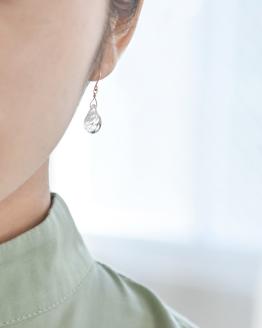 HARIO ピアス「プリュイ K10」シリーズ［HAW-PL-P-K10］｜耐熱 ガラス アクセサリー ハリオ ランプワークファクトリー 職人 繊細 フォーマル カジュアル きれいめ おしゃれ 20代 30代 40代 _EB21