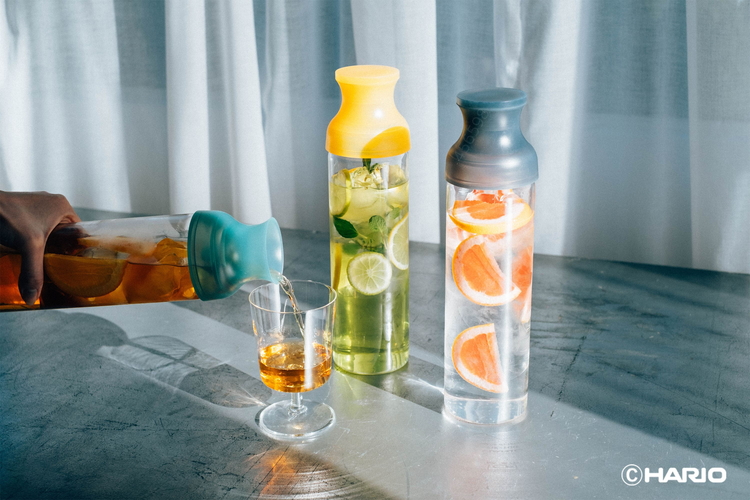 HARIO フィルターインカラフェ（グレー） FIR-100-TGR ※離島への配送不可｜ハリオ 耐熱 ガラス 簡単 手軽 おしゃれ キッチン用品 日用品 かわいい 水出し 茶 緑茶 紅茶_FI78