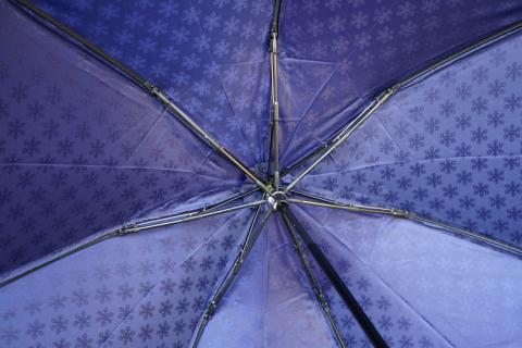 雪華模様の折り畳み傘（サイズ55cm）カラー：ネイビー | 傘 かさ 折りたたみ傘 55センチ 雨具 メンズ レディース 兼用 雪の結晶 ネイビー 紺 おしゃれ かわいい 雨 梅雨 贈答 贈り物 プレゼント 父の日 母の日 お中元 お歳暮 御歳暮 茨城県 古河市 送料無料 _BL02