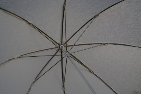 雪華模様の刺繍入り日傘（晴雨兼用・サイズ50ｃｍ・UV加工・麻50％綿50％）カラー：ベージュ | 日傘 50センチ 晴雨兼用 UV加工 レディース 雪の結晶 ベージュ おしゃれ かわいい スタイリッシュ 雨 梅雨 夏 日差し 日よけ 贈答 贈り物 プレゼント 父の日 母の日 お中元 お歳暮 御歳暮 茨城県 古河市 送料無料 _BL20