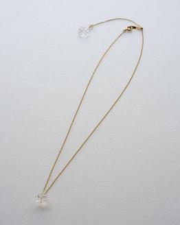 HARIO ネックレス「シロツメクサ」シリーズ［HAP-C-003］｜耐熱 ガラス アクセサリー ハリオ ランプワークファクトリー 職人 繊細 フォーマル カジュアル きれいめ おしゃれ 20代 30代 40代 _BD86