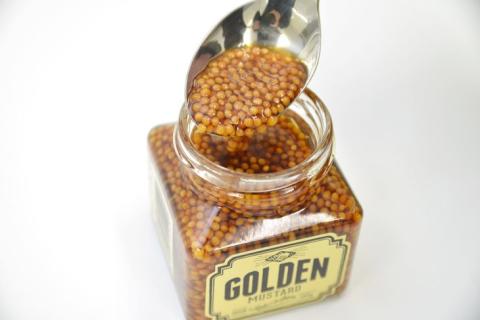 ゴールデンマスタード　1個入りギフトBOX（ブラック） ｜ 調味料 マスタード からし 洋からし おいしい ギフト 贈答 贈り物 プレゼント 記念日 記念品 ご褒美 お祝 お中元 お歳暮 茨城県 古河市 _DS05